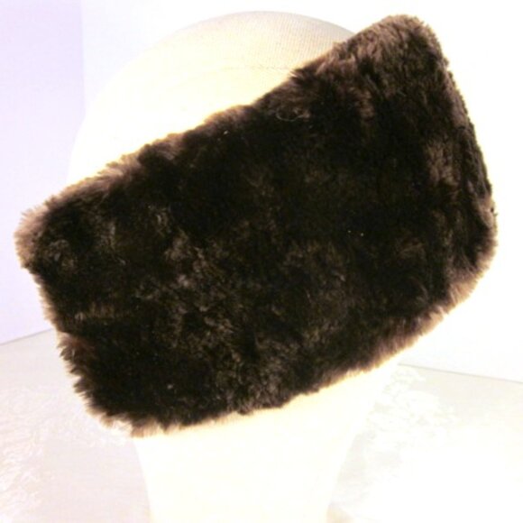 VINTAGE FUR HEADBAND 50's- 60's SATIN LINING VERY GOOD CONDITION ELASTIC IN BACK - Picture 6 of 7